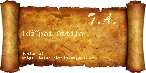 Tápai Attila névjegykártya