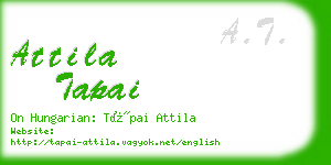 attila tapai business card